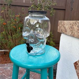 Cost Plus World Market Clear Skull Beverage Dispenser